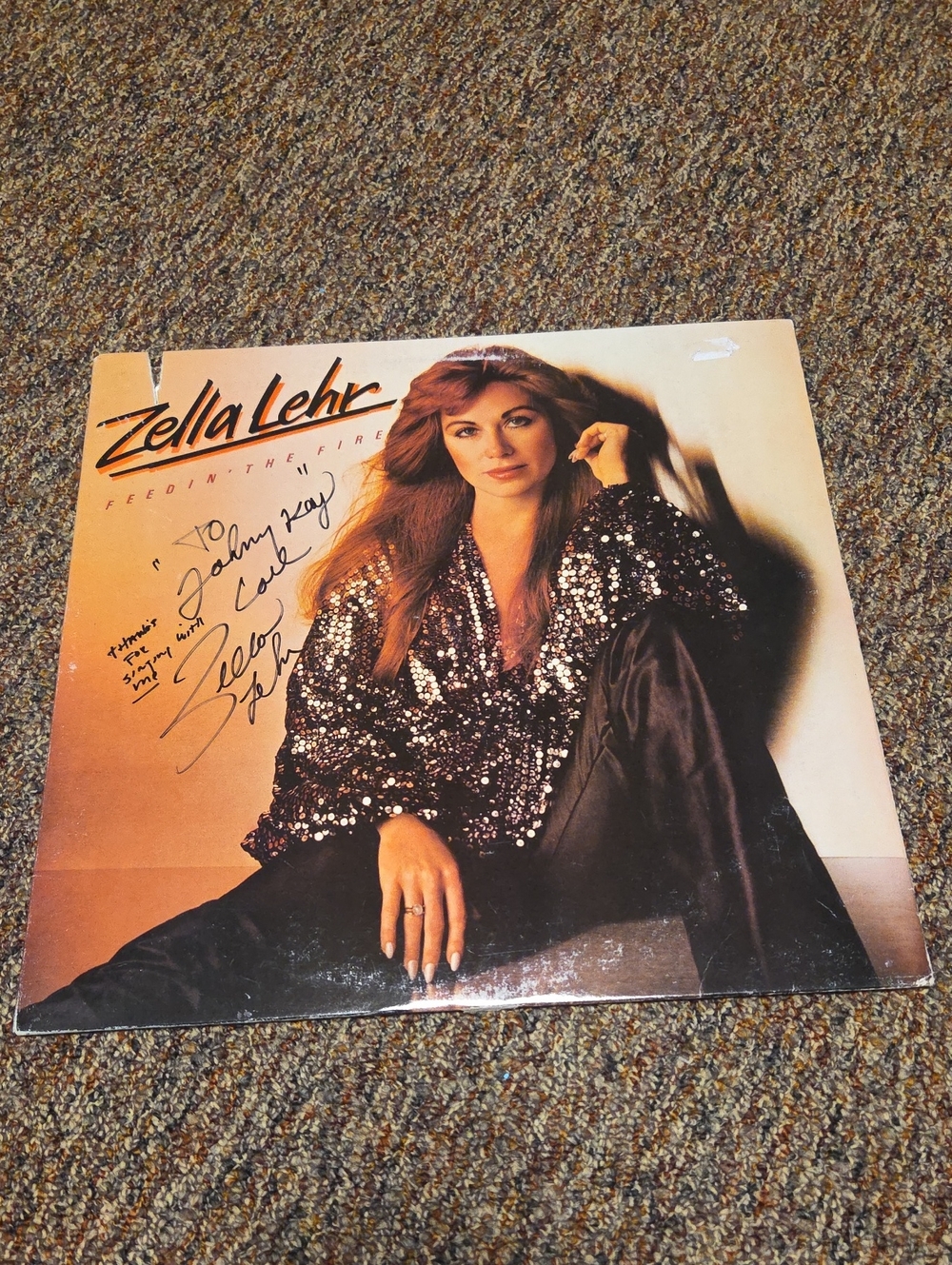 Zella Lehr Feedin The Fire Vinyl Signed